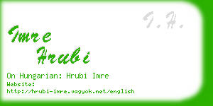 imre hrubi business card